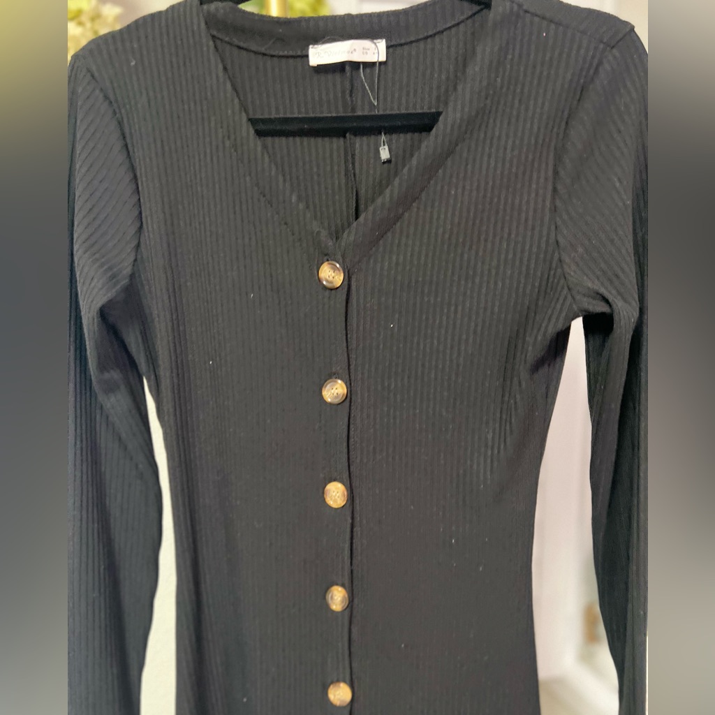 Ribbed Button Down Midi